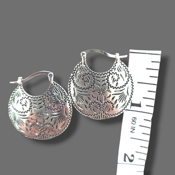 Etched Boho earrings HPOALLERGENIC - Picture 2 of 2